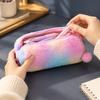 Large Capacity Pencil Case Gradient Color Pen Box New Stationery Storage Bag  Student