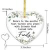 GOSSBY Friendship Ornament for Women for Friend - Friends That Turned into Family - Heart-Shaped Ceramic Xmas Decoration for Tree 2025