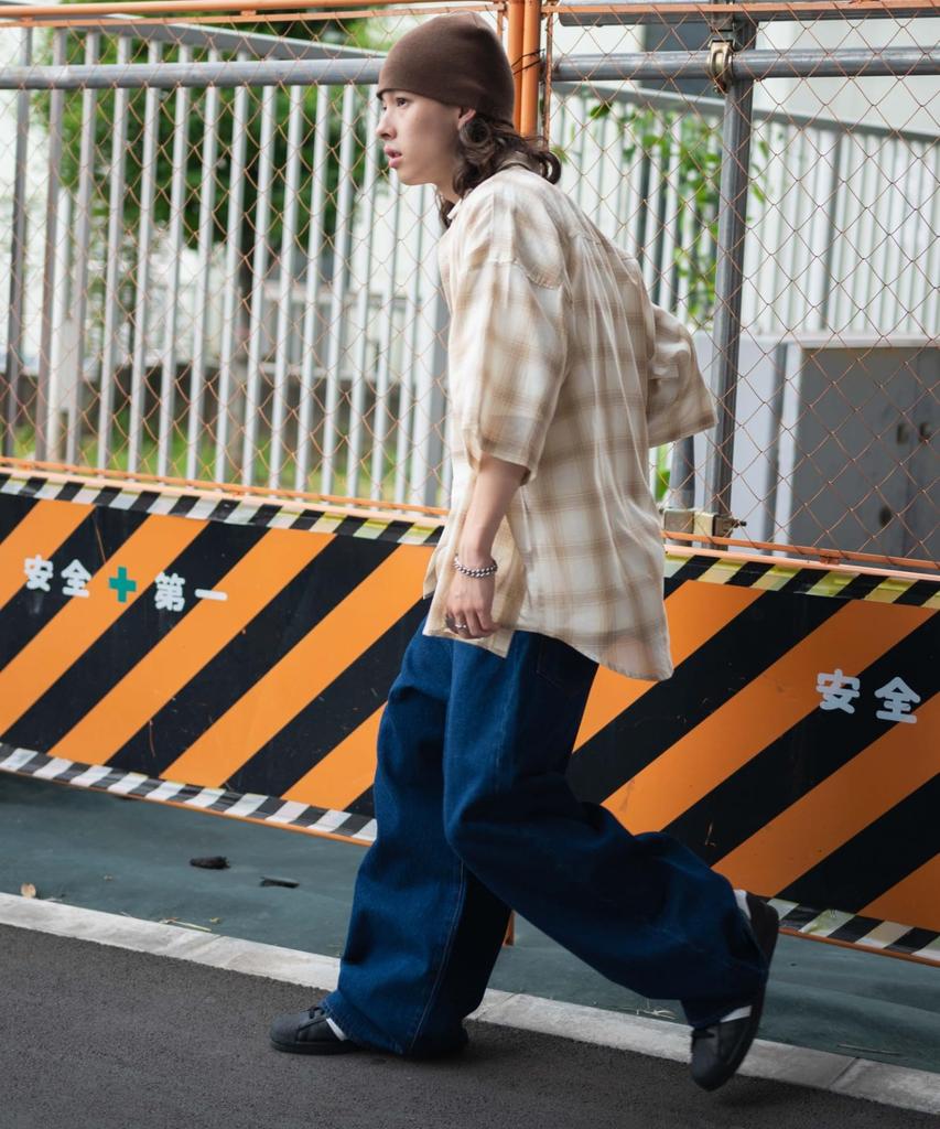 WEGO Check Sheer Gauze Long Loose Street Size 2 Patterns Men's Shirt, Sleeve, Casual, Fit, Fall/Winter, Style, Gift, M,