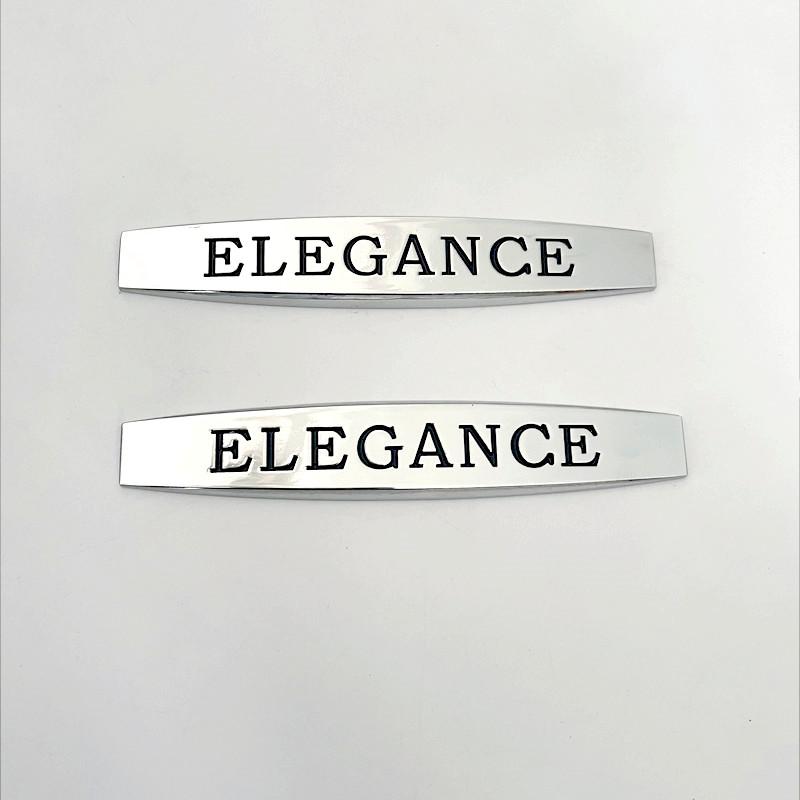 1Pair 3D Metal Car Front Side Fender Emblem Badge Decal Accessories For Blue Efficiency  W204 C200 E200 Elegance Sticker