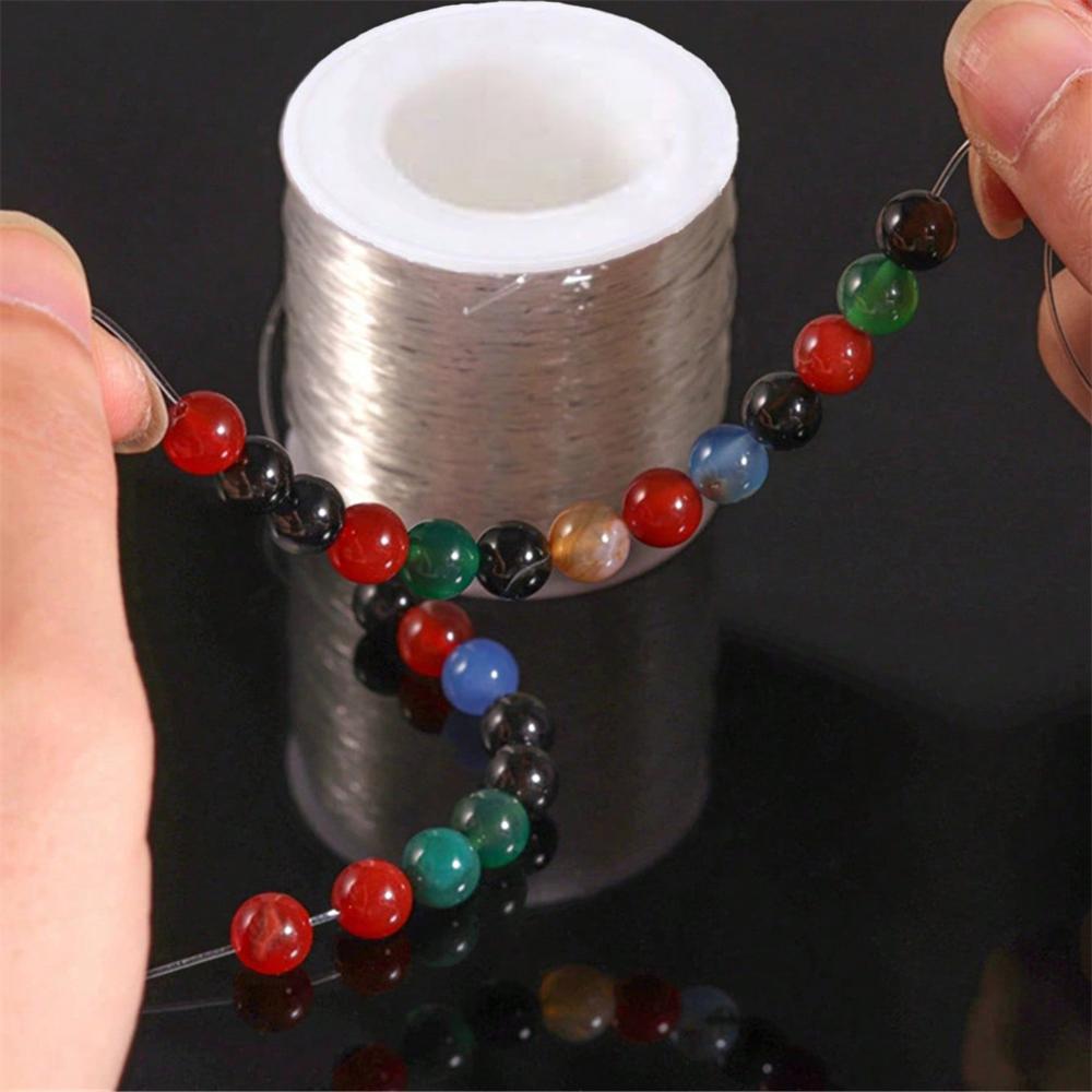 Прозрачная эластичная нить для изготовления украшений, для DIY браслетов, ожерелий, бисерных аксессуаров