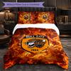 Hull City Football 3 Piece Bedding Set Soft Duvet Cover Set with Pillowcases Printed Bedroom Decor Set for Home