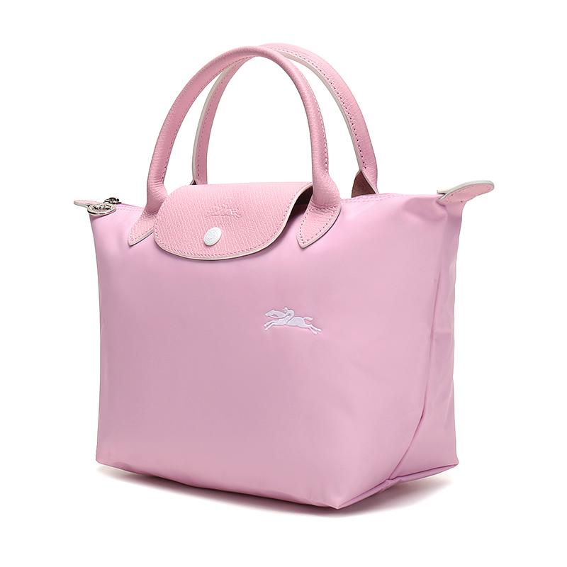 Longchamp Складная тканевая сумка-тоут Le Pliage Club 23, однотонная, с короткими ручками, женская, цвет розовый, 1621619P36