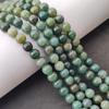 Natural Green Moss Agate Smooth Round Beads, 6mm 8mm 10mm Size Beads, 14-15 Inch Strand.