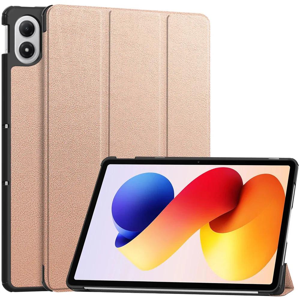 Чехол для Xiaomi Redmi Pad 2 Pro 12,1 дюйма 2025 года, кожаный, с тройным сгибом, магнитная крышка, Funda для POCO Pad M1 12,1" с функцией автосна