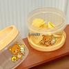 Круглые герметичные контейнеры для хранения еды Rilakkuma Милый японский стиль Портативные Для дома и улицы Хранение фруктов, овсянки, йогурта, закусок