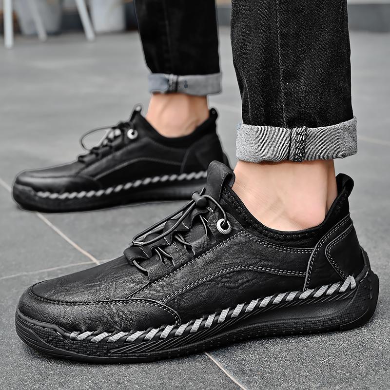 Handmade Leather Shoes Men Casual Sneakers Driving Shoe Men Leather Loafers Men Shoes Hot Sale Moccasins Tooling Shoe Footwear