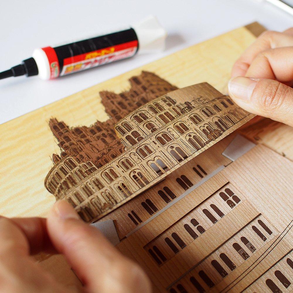 KINOWA of Babel Деревянная картина Оригинальный набор ручной работы Шедевр Брейгеля Сделано в Японии "Башня II"