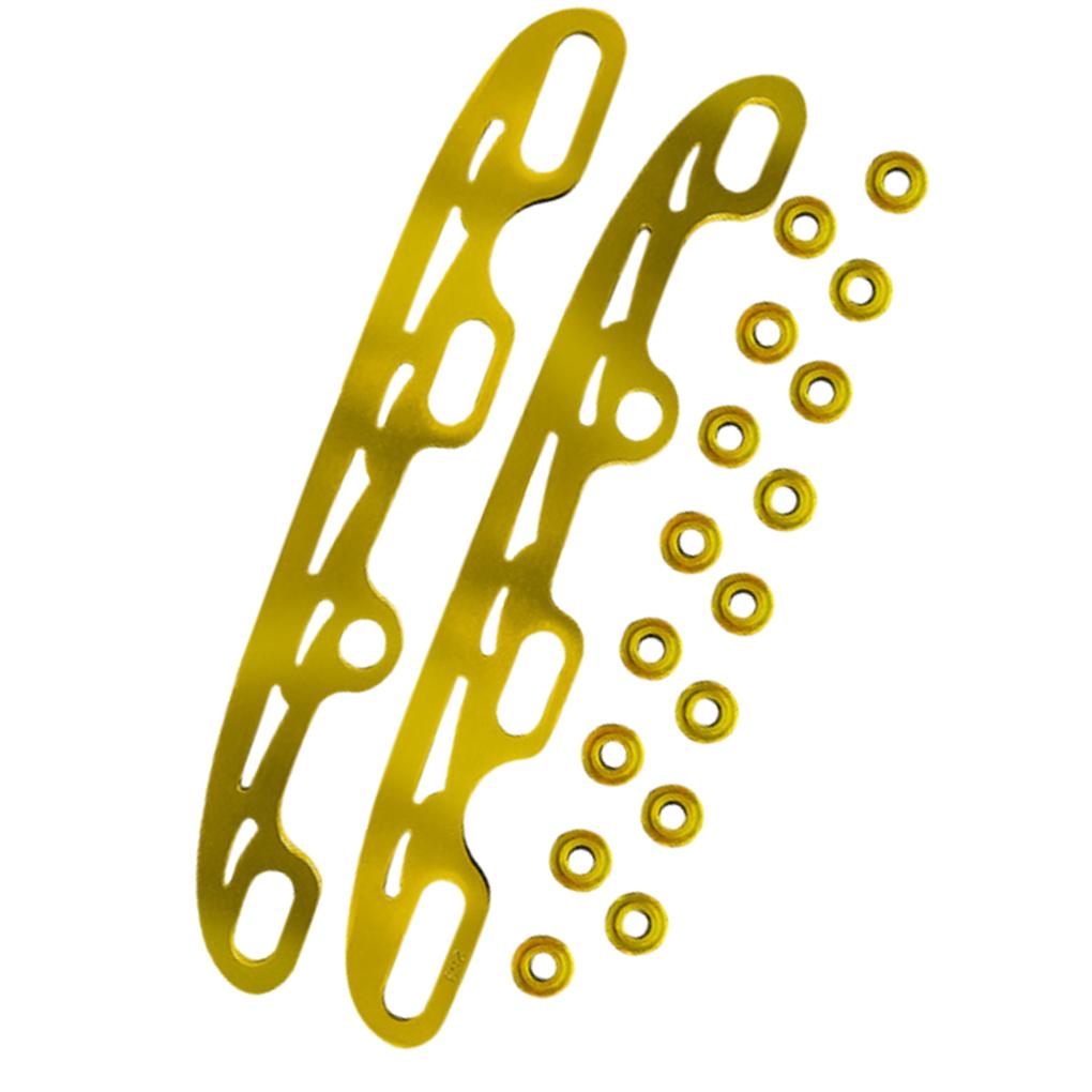 Gold Stainless Steel Blades Runners for Roller Ice Hockey Skates Enhanced Performance