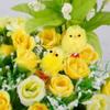 36 Pcs Easter Fur Chicks Mini Simulation Plush Chicks Small Colorful Fluffy Chicken Easter Basket Stuffer for Spring Home Garden Decor