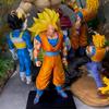 Hot Sale 35cm/13.78inch Super Saiyan 3 Goku Z Son Goku Trendy Ssj3 Figure Led Base Pvc Statue Collection Model Festival Toy Gift
