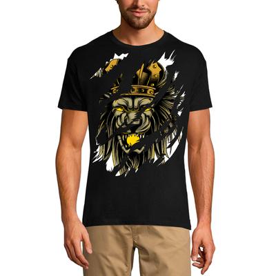 Мужская рваная футболка Lion King of Jungle - забавная рубашка для мужчин