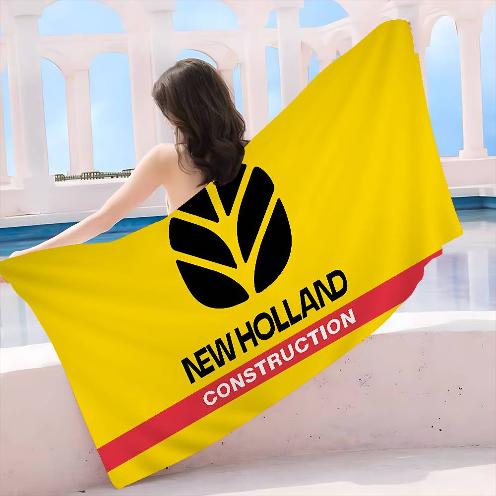 New Holland Logo Beach Towel Colorful Bath Towels for Girl Microfiber Quick Dry Sand Free Beach Yoga Spa Gym Pool