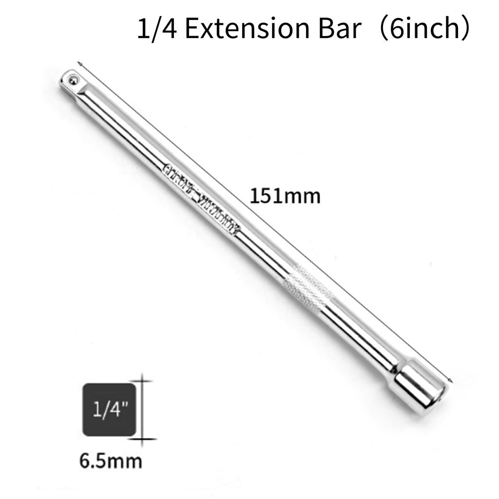 1/4" 3/8" 1/2" Торцевая трещоточная рукоятка Удлинитель 50/75/100/125/150/250 мм Длинная штанга Рукоятка рулевого управления Соединительный стержень Аксессуары
