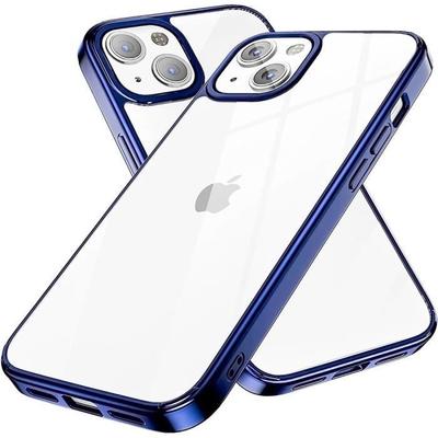 Чехол - PROSHOP® - для iPhone 13 mini - Мягкий силикон - Хромированная рамка - Ультратонкий