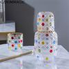 Colorful Dot Glass Carafe and Cup Set - 15oz Borosilicate Drinkware - Ideal for Bedside or Entertaining - Great Birthday Gift