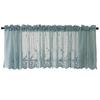 Window Curtain Short Kitchen Valance Drape Polyester Lace Flower Pattern Balcony Curtain for Home