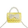 Mini Bow Crossbody Bag Korean Style Children Coin Purse Simple Pearl Handbag  Kids