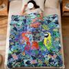 fashion art vintage K-Knud Grothe art soft warm plush blanket dormitory sofa living room pet hogar bedroom gift nap home Flannel