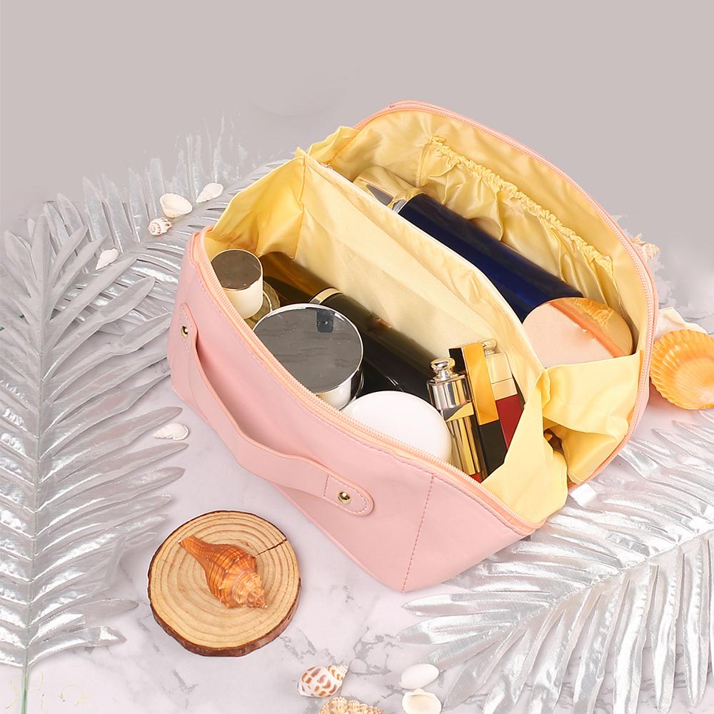 Xiaomi Travel Cosmetic Bag Large-Capacity Makeup Storage Bag Waterproof PU Leather Pillow Shape Toiletries Organizer