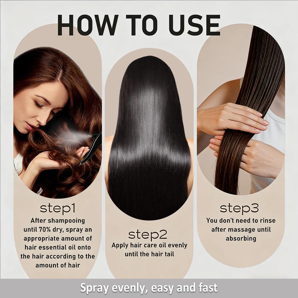 Hair Spray-Strengthening Hair And Making Hair Smooth And Silky-Water Locking And Moisturizing-Suitable For All Hair Types, 100ml