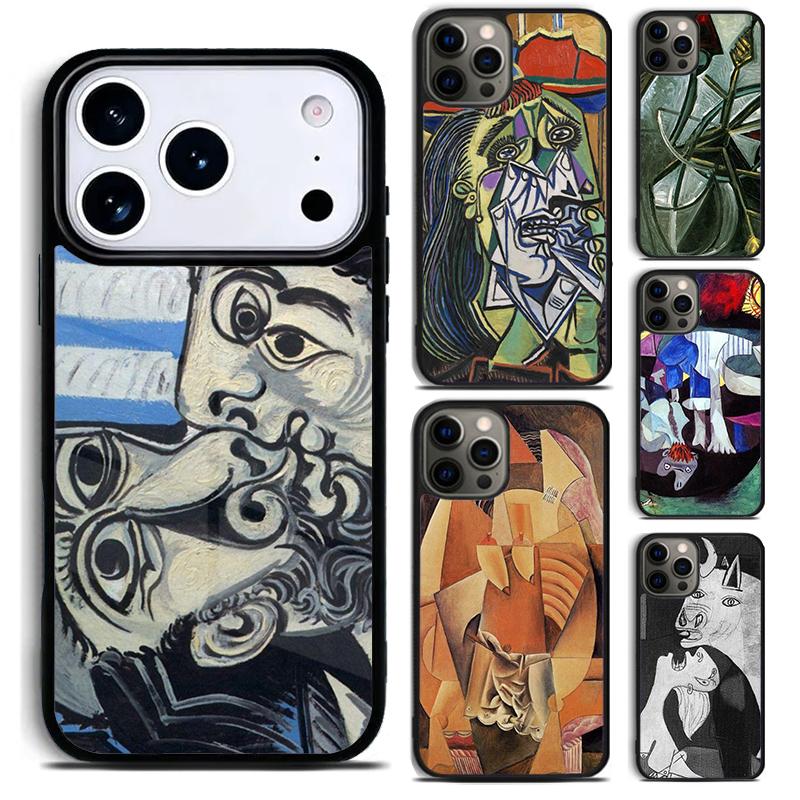 Guernica Picasso Classic Art Phone Case for iPhone 17 16 15 Pro Max Air 14 13 12 11 Plus Shockproof Cover
