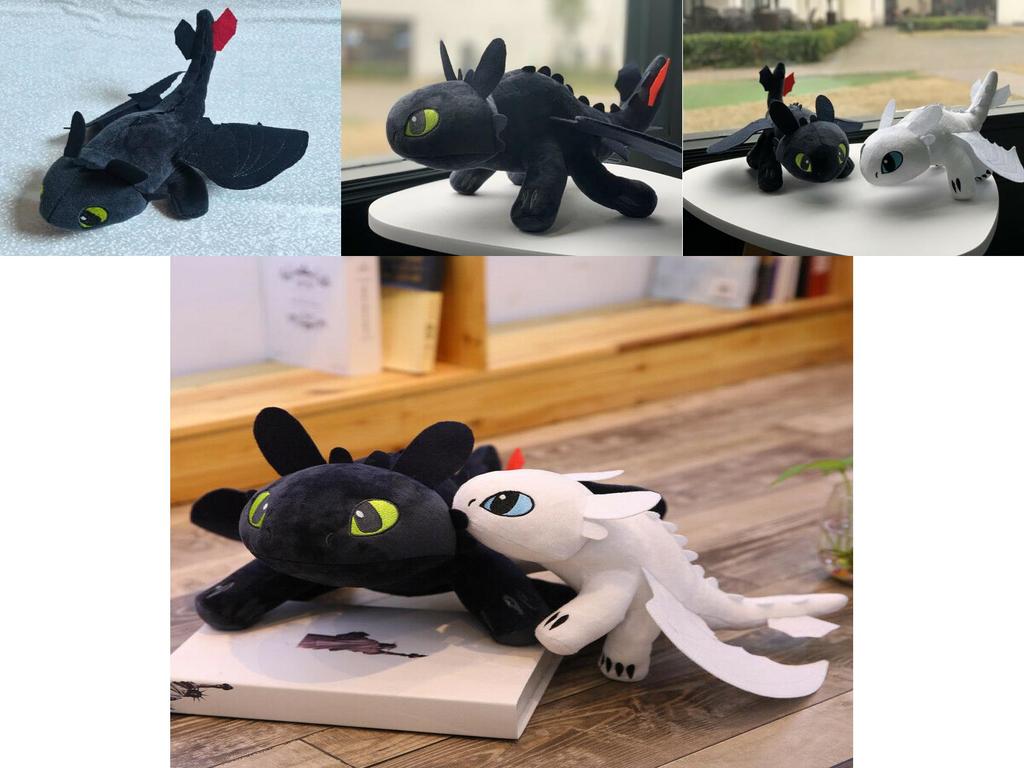 How To Train Your Dragon Toothless Night Fury Soft Plush Toy 20cm 25cm 35cm 45cm 65cm Educational Gift For Kids