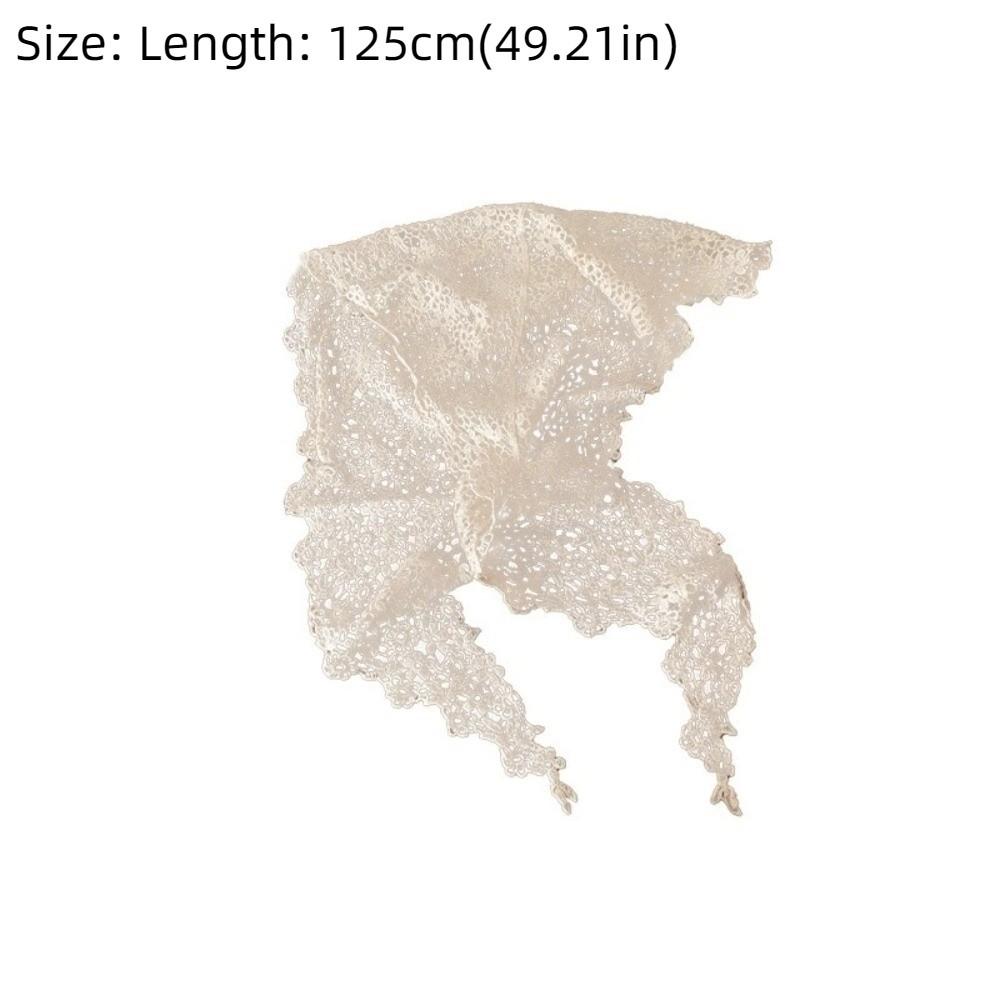 Trendy Lace Trim Fart Curtain Hollowed-out Slim Fit Triangular Headscarf Pretty Y2K Apron Wrap Skirt Summer