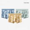 Men's Cotton Crotch Mid-waist Printed Boxer Briefs, Breathable and Comfortable, Boys Boxer Briefs