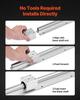 Linear Rail Kit, SBR25, 2Pcs 1200 mm (47.24 inch) Linear Motion Guide Rails and 4Pcs Bearing Slide Blocks, Fully Supported Shaft, for Cutting,