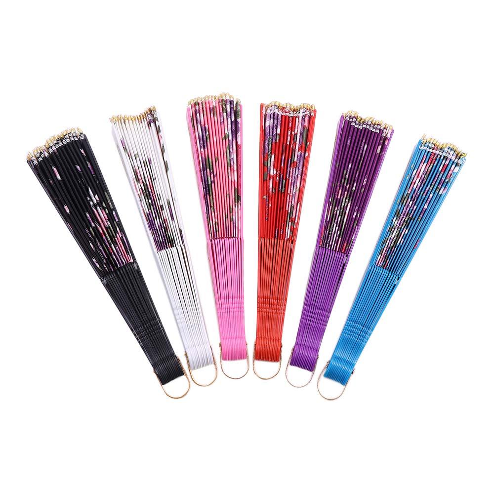 Свадебная вечеринка Кружево Шелк Складной узор Свадебный веер Реквизит для фото Инструмент Ручной Цветочный веер Веер для танцев