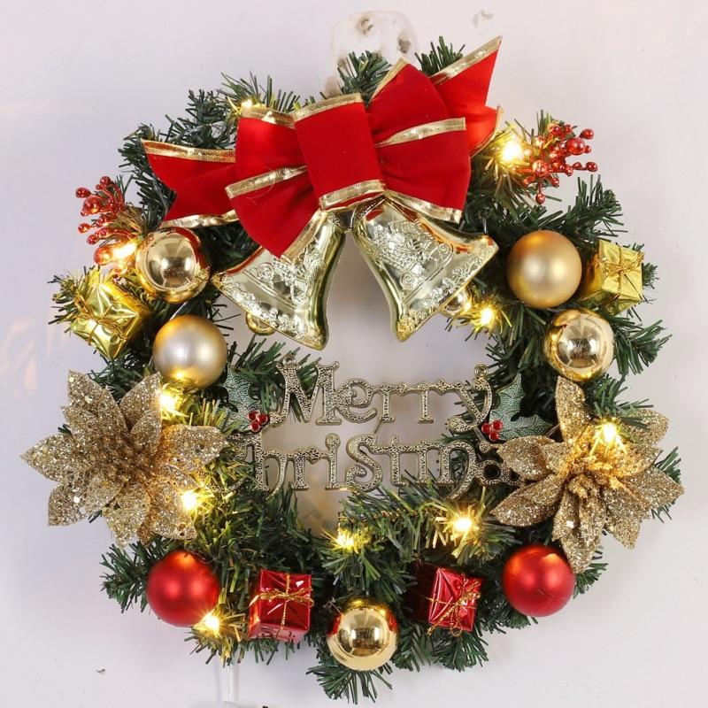 Front Door Wreath Outdoor Indoor Artificial Green Leaves Home Decoration