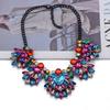 Exaggerated Geometric Color Diamond Necklace Women'S Simple Versatile Necklace