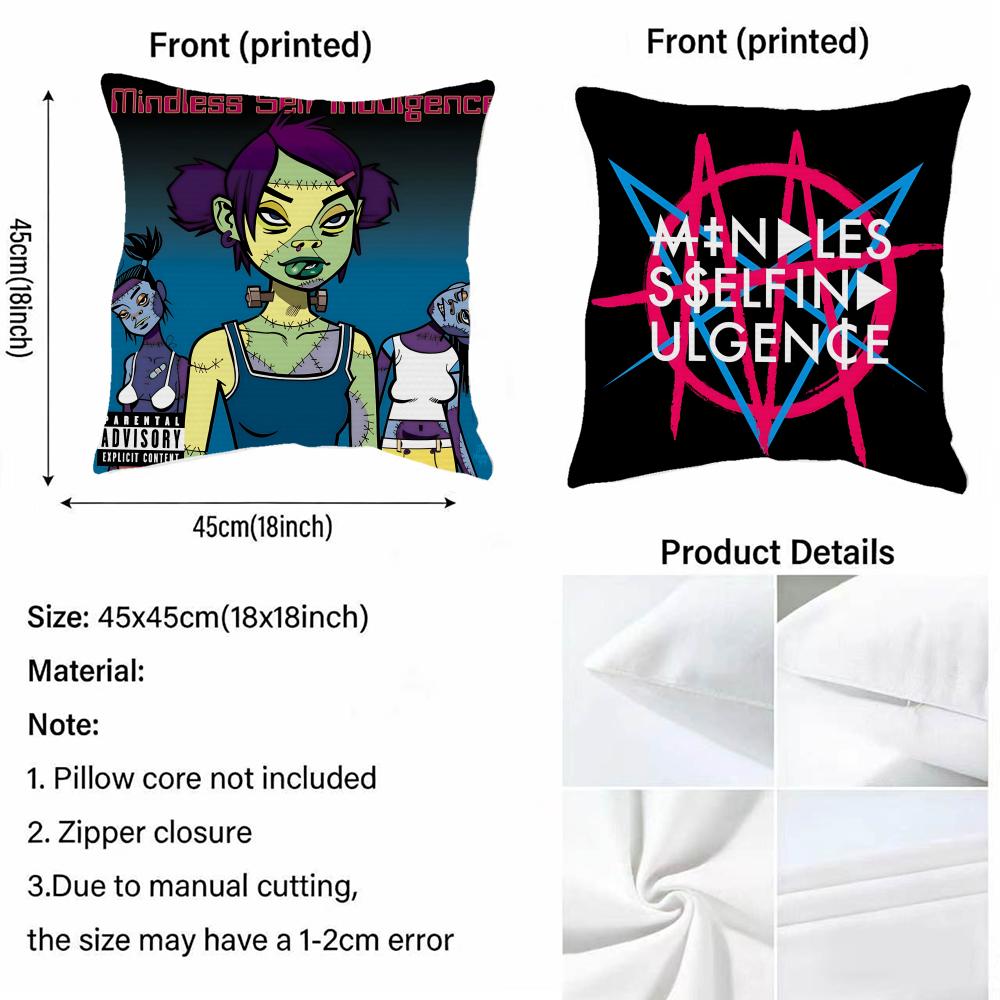 M-Mindless Self Indulgences Чехол на подушку из ткани, Мягкая мебельная ткань, Наволочка, Чехол для подушки, Подушка для дивана, Домашний декор