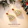 Elegant 2024 Silver Stud Earrings with Sparkling Christmas Tree Design – High-End Autumn/Winter Style for Women