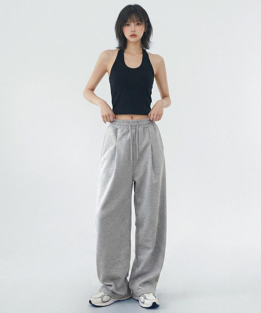 ORIGINALDAY Minimalist Mood One-Pleat Wide Training Pants Grey