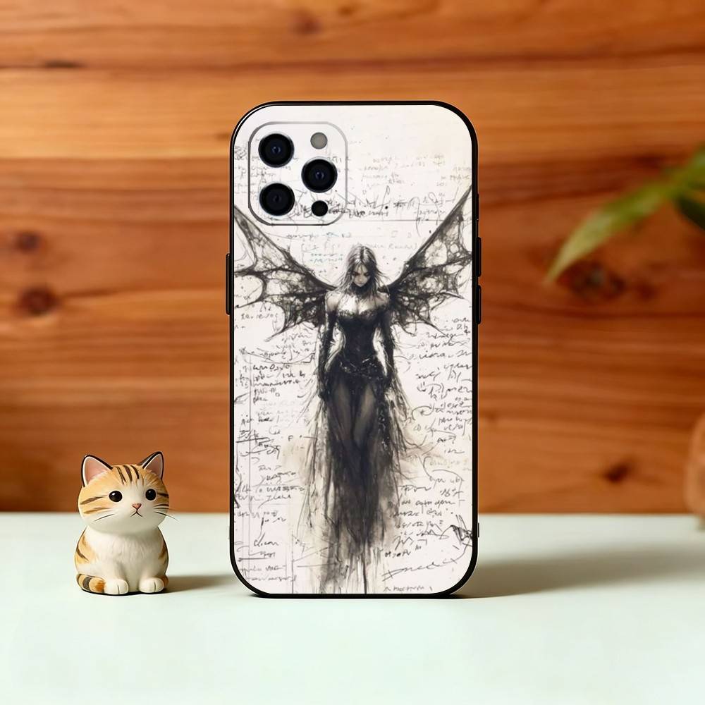 G-Gothic Кибер-Сигил Чехол для Телефона Для iPhone 17,16,15,14,13,12,11 Plus,Pro Max,XS,Мягкий Силикон Черный Чехол