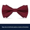 Men's Burgundy & Black Bow Tie for Weddings - British Korean Style