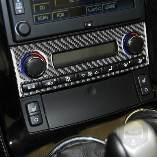 Carbon Fiber Interior AC Button Frame Cover Trim For Chevrolet Corvette C6 05-07