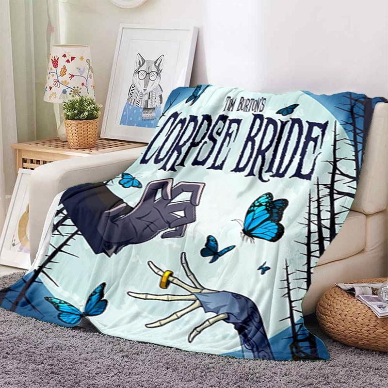 1PC Horror movie theme blanket, all-season lightweight home office outdoor nap multifunctional blanket, Halloween gifts