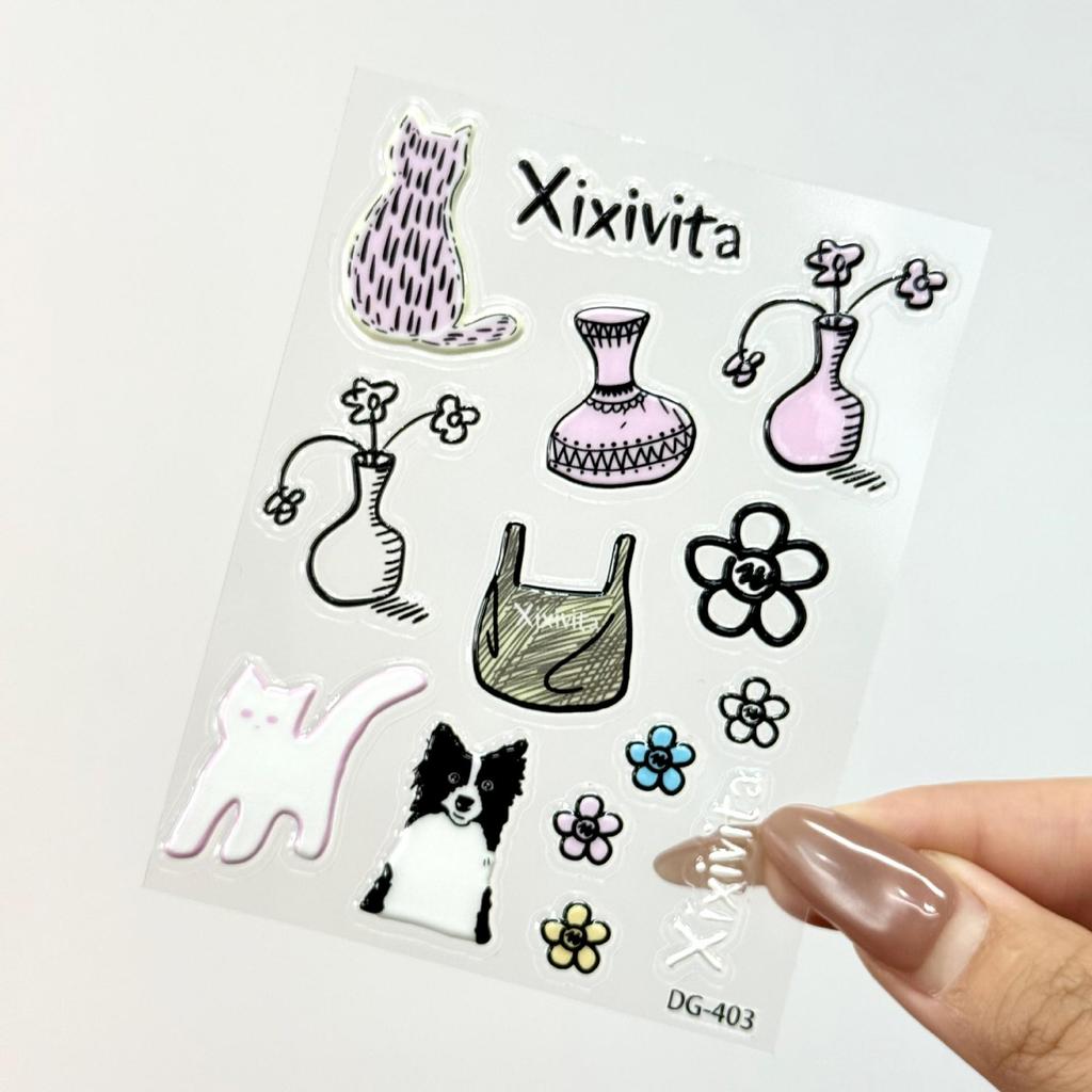 Jelly Ins Nail Art Stickers - Cute, Girly DIY Decor for Phones, iPads, and Computers