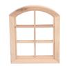 Dollhouse Windows Mini Miniature Dollhouse Arched Window Furnishings with 6 PanesWood Color