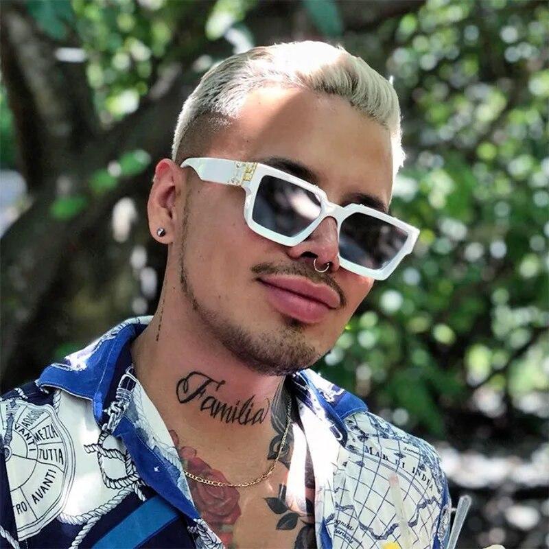 Glasses Large Square Frame Sunglasses Colored Sunglasses For Men And Women Uv400