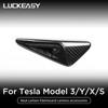 LUCKEASY для Tesla Model 3 YXS 2018-2023 аксессуары для украшения автомобиля из углеродного волокна, листовая доска, боковая защитная крышка для камеры, накладка