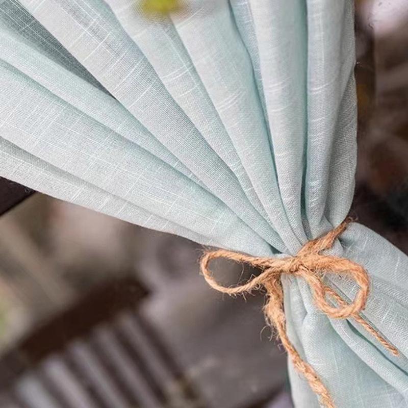 Светло-синяя оконная штора в мягких синих тонах Долговечность Полиэстер для Кухонь и Кафе Элегантная и Пропускающая воздух Штора для Кафе