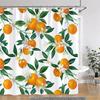Cherry Strawberry Lemon Peach Fruit Print Shower Curtain Polyester Fabric Children Bathroom Curta Bathroom Decor With Hooks