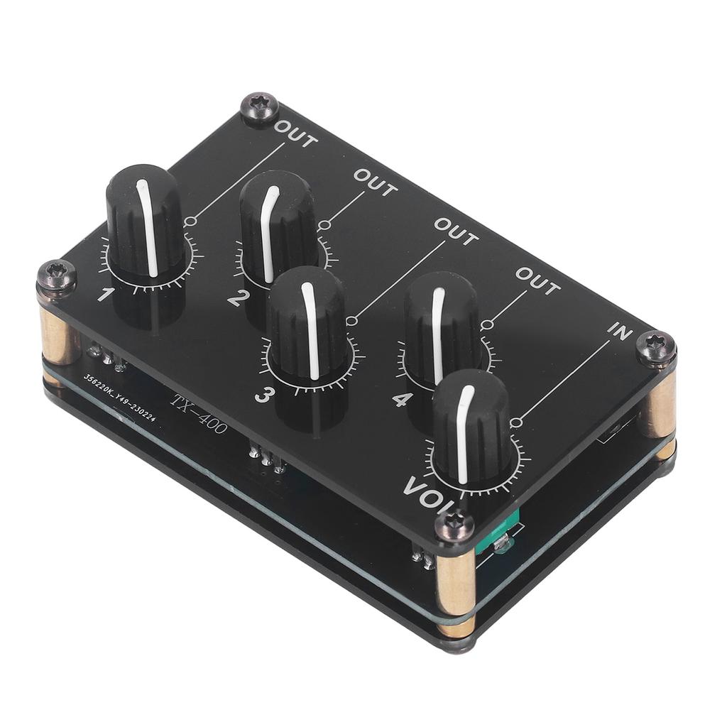 TX400 Sound Line Mixer 4 Channel Mini Stereo Portable Passive Mixer Compact Sound Board Console