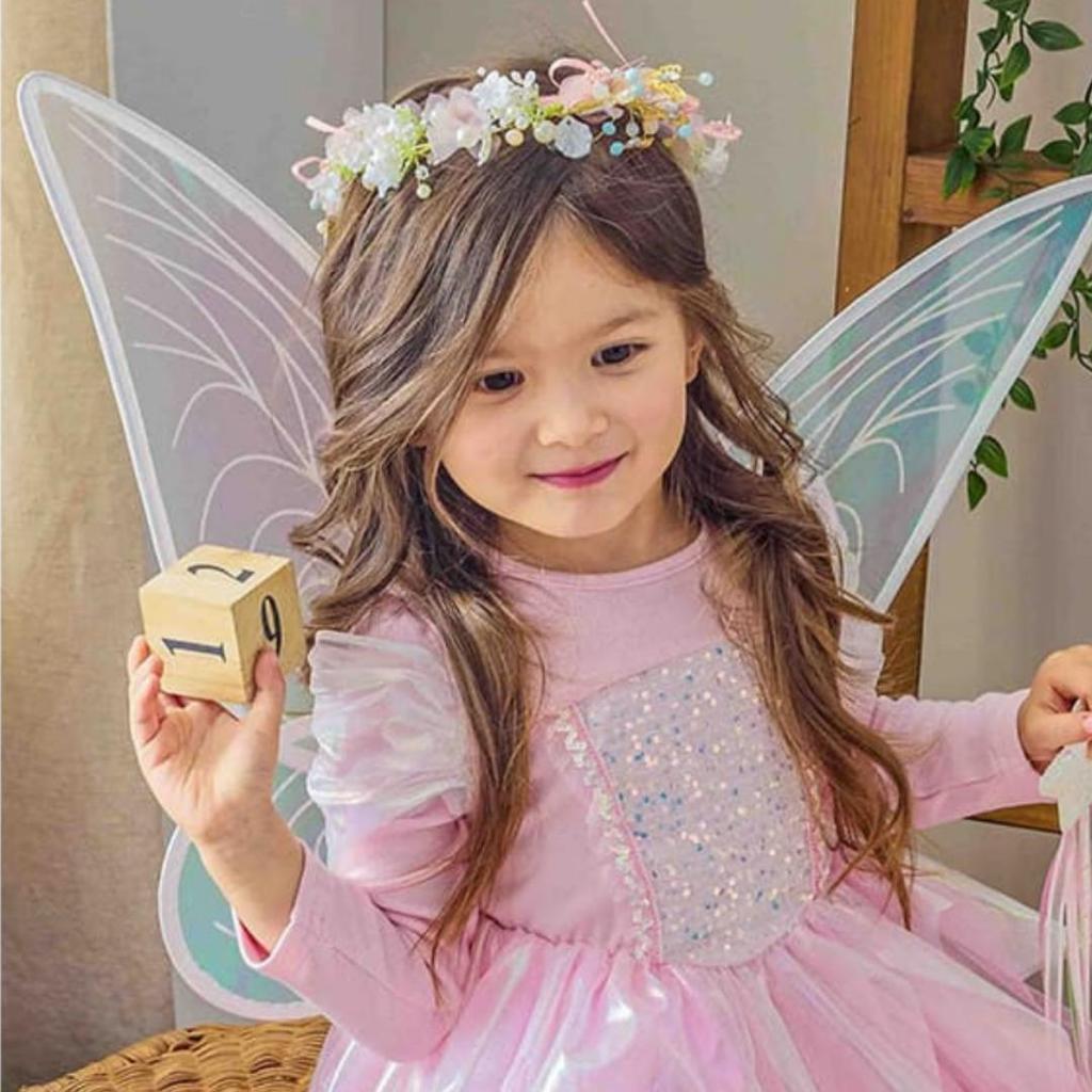 Mini Рецепт повязки на голову феи-тиары «Тинкербелл» – цветочного венка для волос для девочек