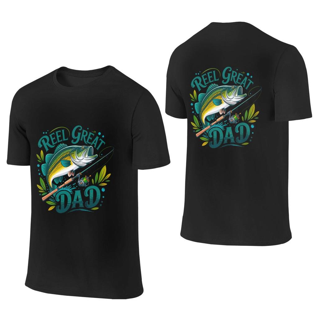 Reel Great Dad Campus Style Reversible Tshirt Youthful Feeling No Curling Short Sleeve
