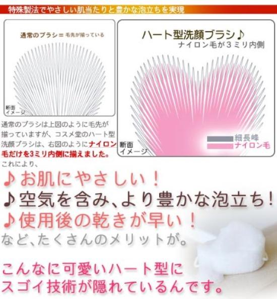 Кисть для макияжа Kumanofude Cosmedo Кисть для умывания лица Размер M Длина Розовая В форме сердца Takumi (Всего 80мм) (Тип Белый/Ручка Розовая) М Ж